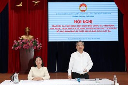 Ông Nguyễn Phước Lộc, Phó Bí Thư Thành ủy, Chủ tịch Ủy ban MTTQVN TP.HCM chủ trì cuộc họp - Ảnh: MT TP.HCM