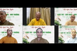  Chư tôn đức Ban Hướng dẫn Phật tử T.Ư tại phiên họp online