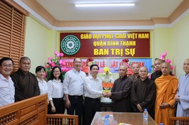 Ban Tuyên giáo và Dân vận Thành ủy TP.HCM chúc mừng Phật đản Phật lịch 2569 đến Ban Trị sự GHPGVN Q.Bình Thạnh