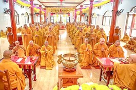 Lễ tác pháp an cư kiết hạ Phật lịch 2569 của chư Tăng H.Hóc Môn tại chùa Giác Nguyên