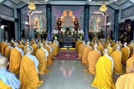 Lễ tác pháp an cư kiết hạ Phật lịch 2569 tại trường hạ Kim Sơn