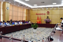 Toàn cảnh buổi làm việc của Ban Tôn giáo Chính phủ tại Nghệ An