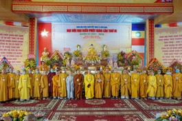 Tân Ban Trị sự GHPGVN TP.Biên Hòa nhiệm kỳ 2021-2026 ra mắt đại hội