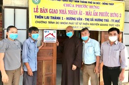 Bàn giao nhà “Mái ấm Phước Hưng” đến gia đình ông Phạm Văn Nhân