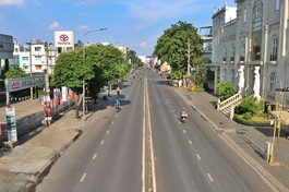 Một góc Sài Gòn trong những ngãy giãn cách - Ảnh: Cao An Biên