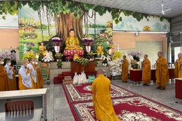 Tác bạch cúng dường ở Học viện Phật giáo VN tại TP.HCM