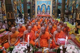 Trà Vinh: Lễ nhập hạ truyền thống của Phật giáo Nam tông Khmer tại chùa Âng