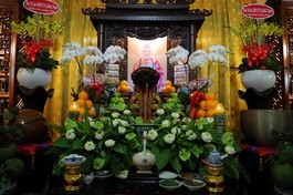 Di ảnh cố Hòa thượng Thích Minh Nhuận tại tổ đường chùa Long Vân