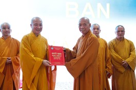 Lễ công bố, ra mắt nhân sự các ban trực thuộc Ban Trị sự GHPGVN huyện Bình Chánh (2021-2026)