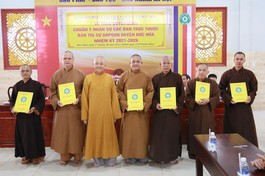 Long An: Trao quyết định chuẩn y nhân sự các ban chuyên ngành thuộc Ban Trị sự GHPGVN huyện Đức Hòa