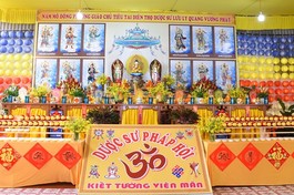 Đàn tràng Dược Sư thất châu trang nghiêm, thanh tịnh tại chùa Phước Ân (H.Bình Chánh, TP.HCM)