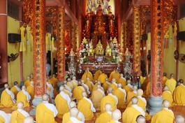 Chư Tăng Ni TP.Thái Bình và H.Vũ Thư làm lễ tác pháp an cư tại hạ trường chùa Thánh Long