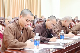Tăng sinh tham dự kỳ thi tuyển sinh Thạc sĩ Phật học khóa VI (2023-2026)