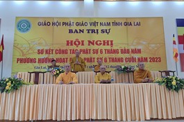 Gia Lai: Ban Trị sự GHPGVN tỉnh sơ kết công tác Phật sự 6 tháng đầu năm 2023