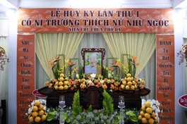 Di ảnh cố Ni trưởng Thích nữ Như Ngọc tôn trí tại chùa Phổ Đà (Q.Bình Thạnh, TP.HCM)