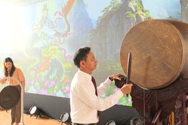Chính thức khai chiêng, trống khai mạc Lễ hội Quan Âm Nam Hải tại chùa An Thái (H.Quỳnh Lưu, Nghệ An)