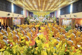 Khóa lễ tụng kinh cầu siêu các nạn nhân tử vong do tai nạn giao thông năm 2023 tại chùa Long Hưng