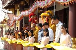 Cắt băng khánh thành chánh điện chùa An Sơn (H.Hàm Tân, Bình Thuận)