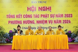Chư tôn giáo phẩm chủ tọa hội nghị