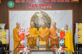 Thanh Hóa: Trao quyết định bổ nhiệm trụ trì chùa Phương Giai và Thượng Cát
