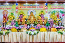 Chư tôn đức chứng minh Lễ tạ pháp tại trường hạ chùa Tường Vân (H.Vĩnh Lộc, Thanh Hóa)