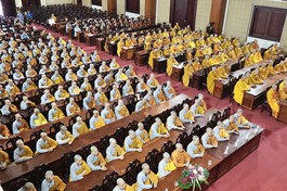 Tăng Ni sinh Học viện tham dự Lễ tạ pháp khóa An cư kiết hạ Phật lịch 2568