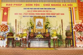 Lễ tưởng niệm 716 năm Đức vua - Phật hoàng Trần Nhân Tông nhập Niết-bàn tại chùa Đạo Nguyên (TP.Tam Kỳ, Quảng Nam)