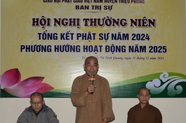 Quảng Trị: Ban Trị sự GHPGVN H.Triệu Phong tổ chức Hội nghị tổng kết Phật sự năm 2024