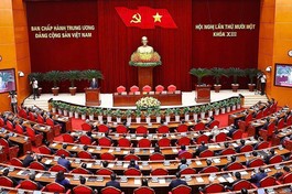 Phiên bế mạc Hội nghị lần thứ 11 Ban Chấp hành Trung ương Đảng khóa XIII, chiều 12-4 - Ảnh: TTXVN