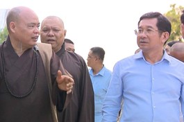 Phó Chủ tịch Thường trực UBND TP.HCM Dương Ngọc Hải đến Cơ sở II - Học viện Phật giáo VN tại TP.HCM kiểm tra công tác chuẩn bị Đại lễ Vesak 2025