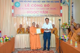 Thành lập điểm sinh hoạt tôn giáo tập trung Ngọc Vân do Sư cô Thích nữ Kính Liên là người đại diện