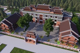 Phối cảnh trụ sở GHPGVN tỉnh Ninh Bình tại đường Vạn Hạnh, P.Ninh Khánh, TP.Hoa Lư