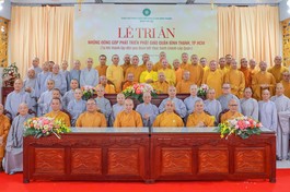 Buổi họp mặt tri ân chư tôn giáo phẩm Tăng Ni đã đồng hành và đóng góp phát triển Phật giáo Q.Bình Thạnh, vào ngày 21-6