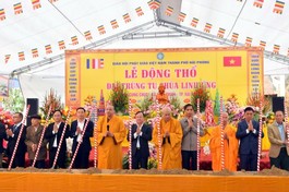 Chính thức động thổ trùng tu ngôi đại hùng bảo điện chùa Linh Ứng (xã Vĩnh Thịnh, TP.Hải Phòng)