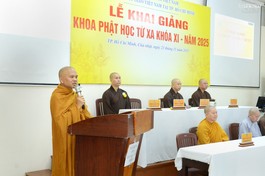Học viện Phật giáo VN tại TP.HCM khai giảng khoa Phật học từ xa khóa XI (2025-2029)