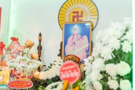 Di ảnh cố Hòa thượng Thích Mỹ Quang - Ảnh: Đăng Huy
