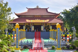 Thiền viện Trúc Lâm Chánh Thiện nơi diễn ra Đại giới đàn Chơn Thành do Ban Trị sự Phật giáo tỉnh Lâm Đồng tổ chức - Ảnh: Văn Phúc/BGN