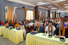 Đông đảo các học giả tham dự Hội thảo quốc tế trong khuôn khổ Đại lễ Vesak Liên Hiệp Quốc 2025 - Ảnh: Nguyên Tài/BGN