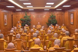 Chư Trưởng lão Hội đồng Chứng minh dự Đại nghị lần thứ III - Ảnh: Quảng Đạo/Báo Giác Ngộ