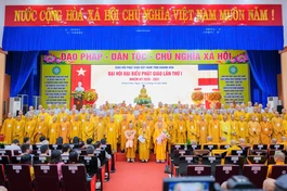 Ban Trị sự GHPGVN tỉnh Khánh Hòa nhiệm kỳ 2026-2031 ra mắt đại hội - Ảnh: Tâm Quý/BGN