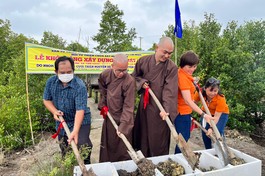 Lễ khởi công xây dựng cầu giao thông Bát Nhã 76 tại ấp Trảng Lớn, xã Tam Giang, huyện Năm Căn, Cà Mau