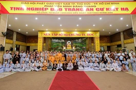 Ban Trị sự Phật giáo quận 7 cúng dường trường hạ Pháp viện Minh Đăng Quang (TP.Thủ Đức)