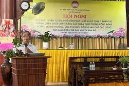 Chính quyền huyện Nhà Bè phổ biến kỹ thuật về phòng cháy chữa cháy đến Tăng Ni trên địa bàn