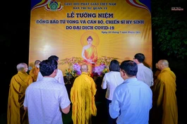 Ban Trị sự Phật giáo quận 12 tổ chức lễ tưởng niệm đồng bào tử vong do đại dịch Covid-19