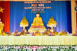 Chư tôn đức Ban Chứng minh và Chủ tọa đoàn điều hành phiên trù bị 