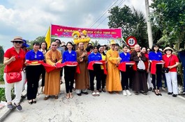 Cắt băng khánh thành cầu nông thôn thứ 281 tại Đồng Tháp