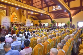 Lễ khánh tạ Tam bảo và tưởng niệm Hòa thượng Thích Quảng Tâm tại tu viện Vĩnh Đức - Ảnh: Quảng Đạo