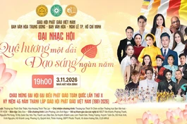 Chương trình "Đại Nhạc hội: Quê hương một dải - Đạo sáng ngàn năm" sẽ diễn ra lúc 19 giờ ngày 3-11, tại Nhà hát Hòa Bình, TP.HCM