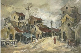 Tranh sơn dầu "Độc hành vô cô" của tác giả Nhuận Đức sẽ được trưng bày tại triển lãm mỹ thuật “Thực tại”