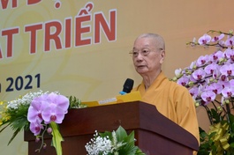 Trưởng lão Hòa thượng Thích Trí Quảng phát biểu khai mạc